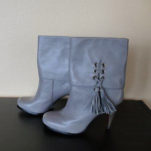Coach Gray Leather Boots- Size 6.5